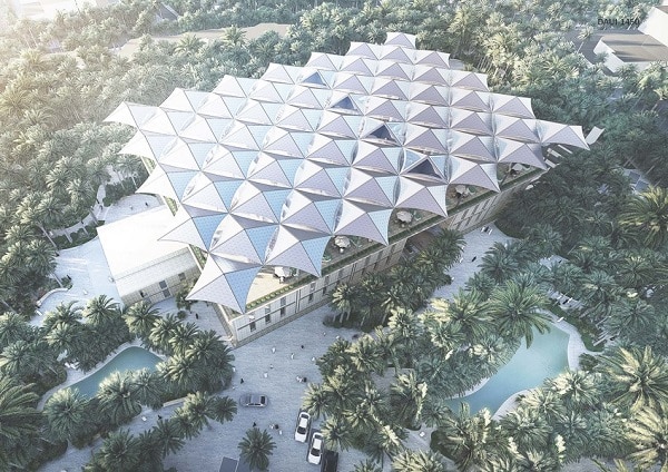 واجهة تكيّفية حديثة على مبنى حضري