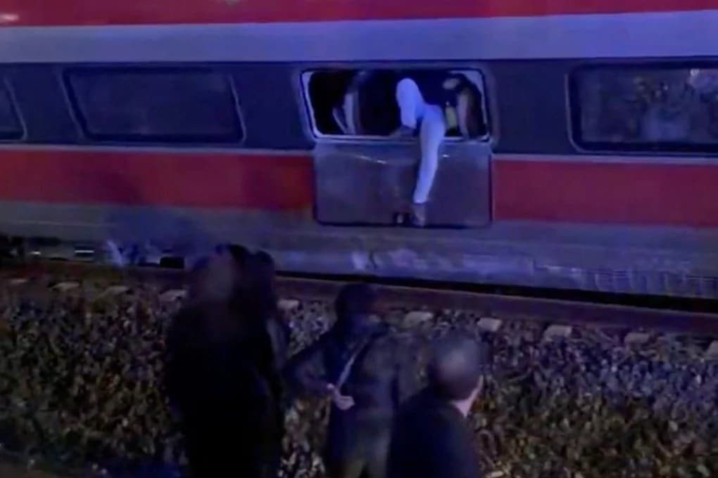 Impact of train collision on railway track alignment and structural integrity of the side slopes.