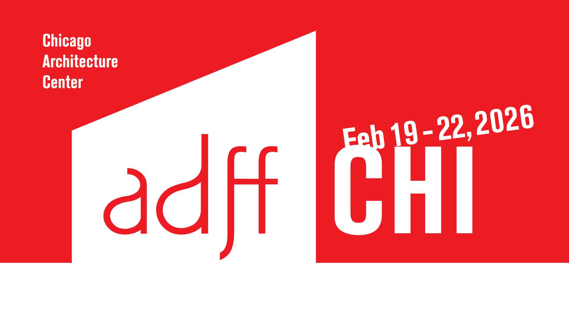 Architecture & Design Film Festival Chicago 2026 official logo representing the international architecture and design film festival