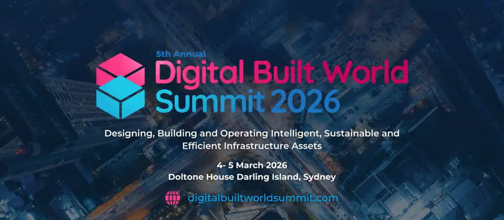 Annual Digital Built World Summit 2026 promotional banner highlighting digital construction and built environment innovation