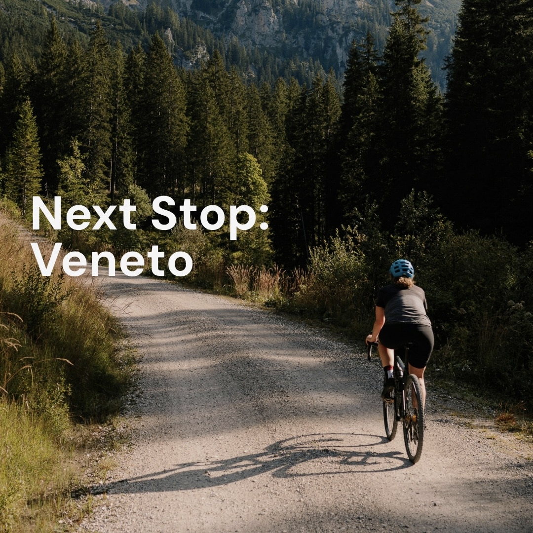 Promotional image for the Next Stop: Veneto Competition 2026 showing conceptual design theme for regenerating former newsstands into InfoPoints in the Veneto region.
