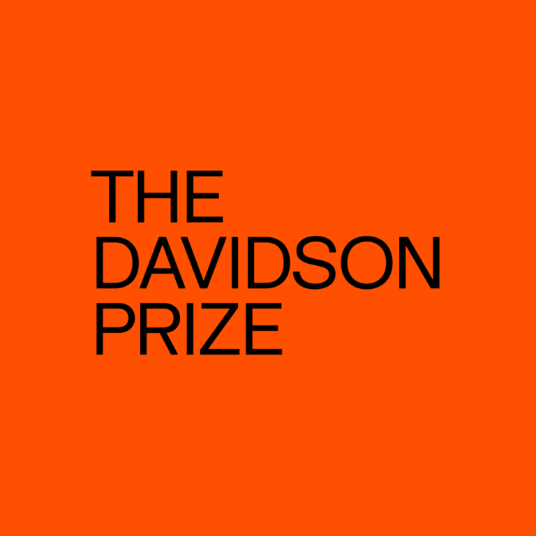 Official promotional banner for The Davidson Prize 2026 with event title and design award branding.