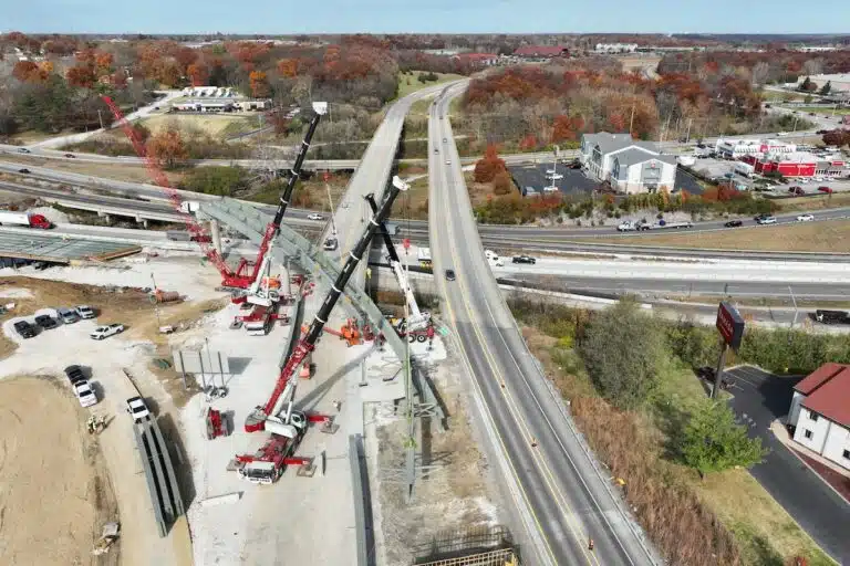A detailed project map of the I-64 Hampton Roads expansion showing the different construction segments and the express lanes network route.