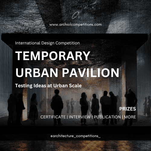 Urban Pocket Park Pavilion Competition 2026 banner highlighting the competition theme and pavilion design focus