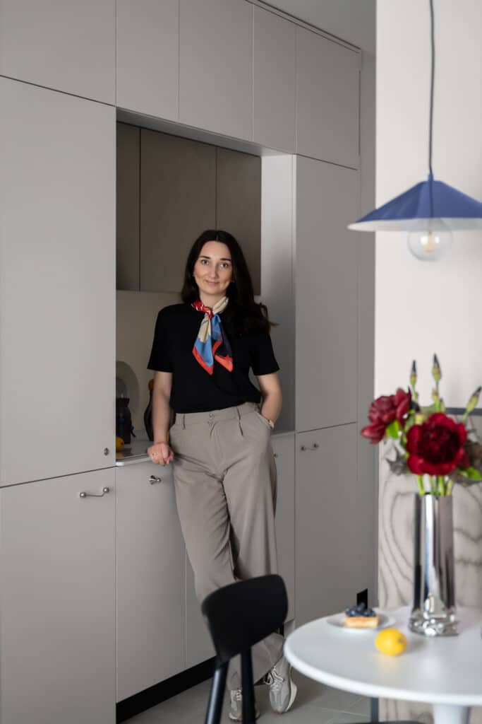 Micro-apartment in Gdańsk designed by Aleksandra Czajka-Witkowska showing compact modern interior layout and minimalist residential design