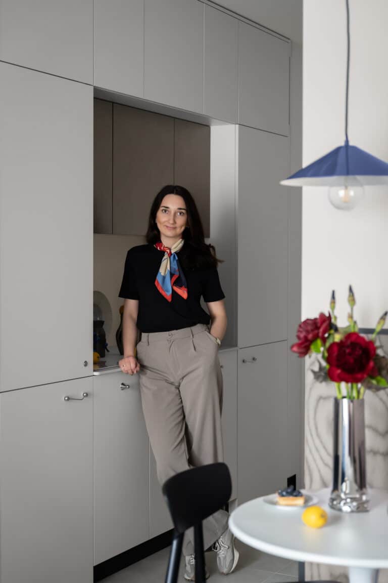 Micro-apartment in Gdańsk designed by Aleksandra Czajka-Witkowska showing compact modern interior layout and minimalist residential design