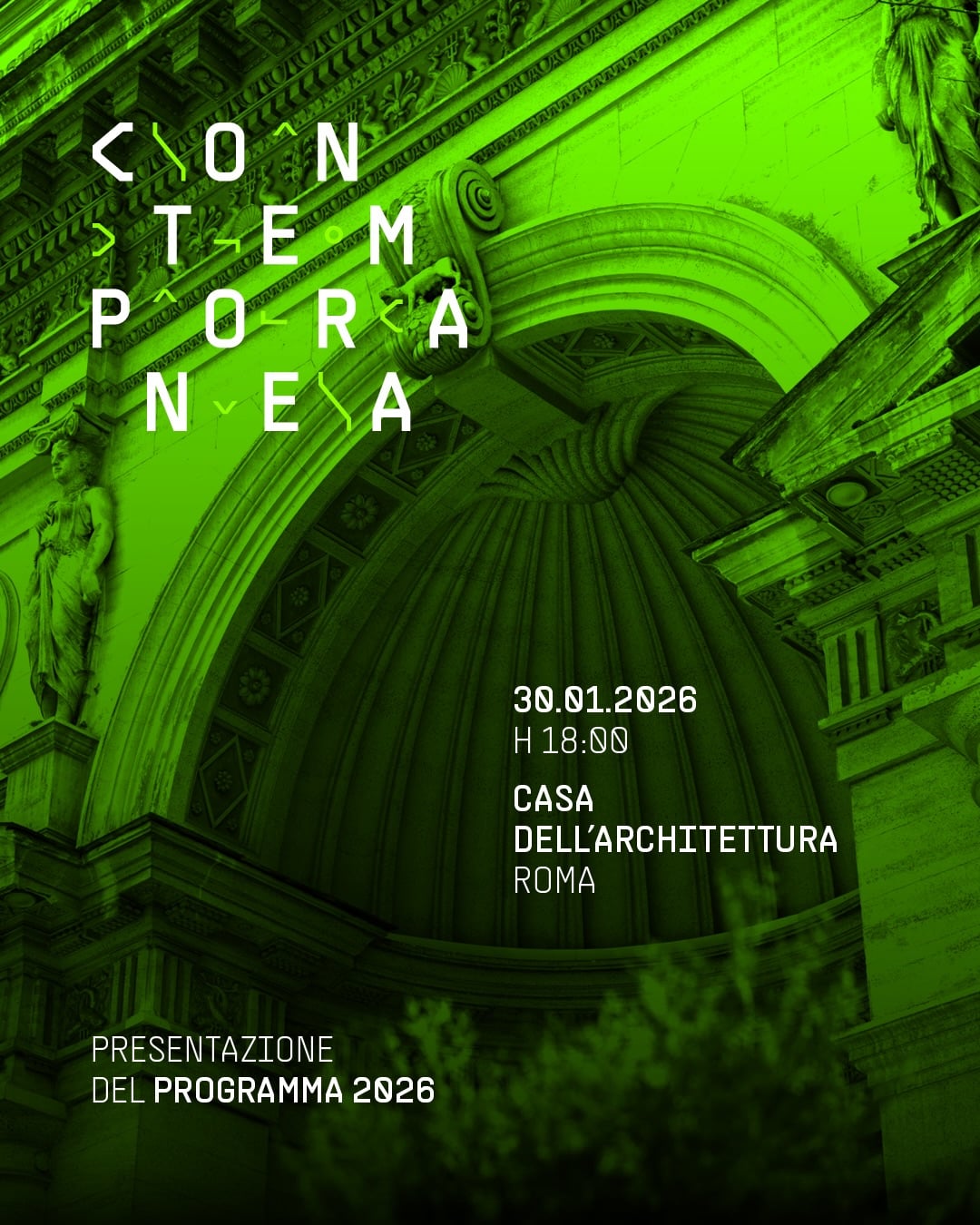 Casa dell’Architettura Call for Contributions 2026 promotional graphic highlighting architectural research and submission opportunity