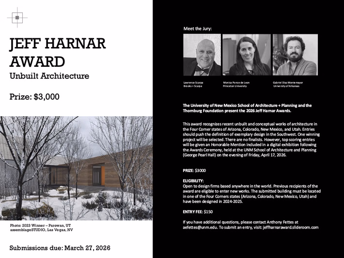 Jeff Harnar Award 2026 promotional image showcasing the award title and visual branding