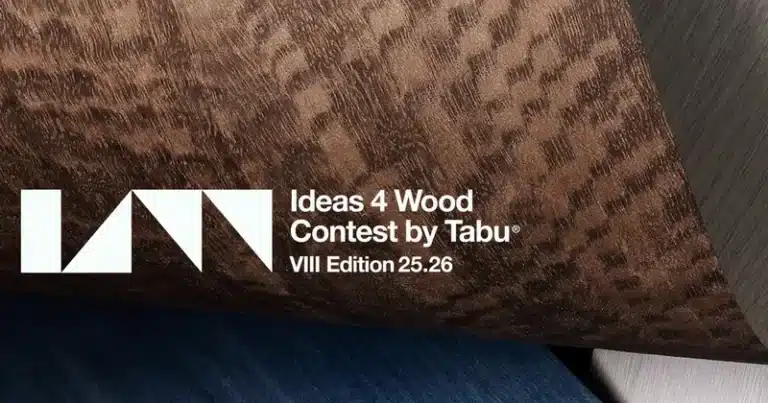 IDEAS4WOOD 2025/2026 competition banner highlighting sustainable wood design and architectural innovation