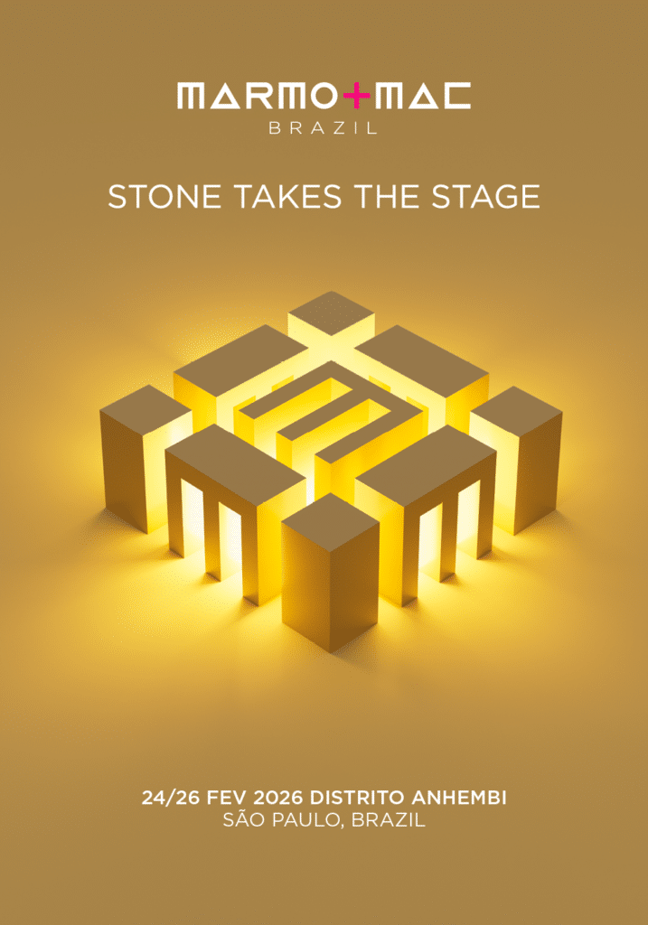 Marmomac Brazil 2026 official logo representing the international stone, marble, and natural materials exhibition