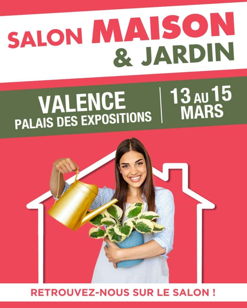 Salon Maison & Jardin de Valence 2026 promotional image representing the home, garden, and lifestyle exhibition in Valence, France