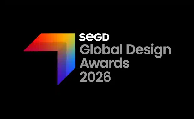 SEGD Global Design Awards 2026 promotional image representing the international design awards for experiential graphic and environmental design