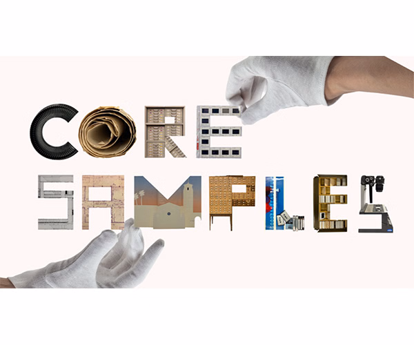 Core Samples 2026 promotional image showing abstract architectural visuals and event title