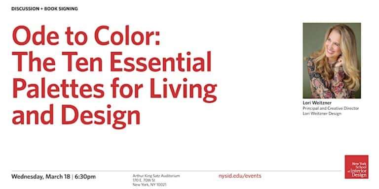 Ode to Color The Ten Essential Palettes for Living and Design 2026 promotional image showcasing event branding and color palette theme