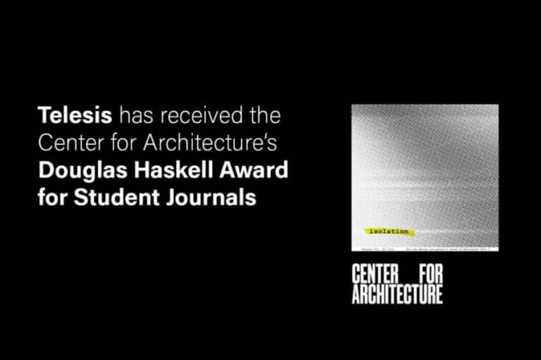Douglas Haskell Award for Student Journals 2026 promotional image showing the award title and journal design elements