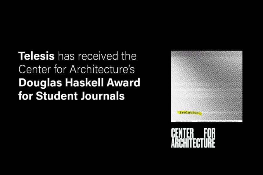Douglas Haskell Award for Student Journals 2026 promotional image showing the award title and journal design elements