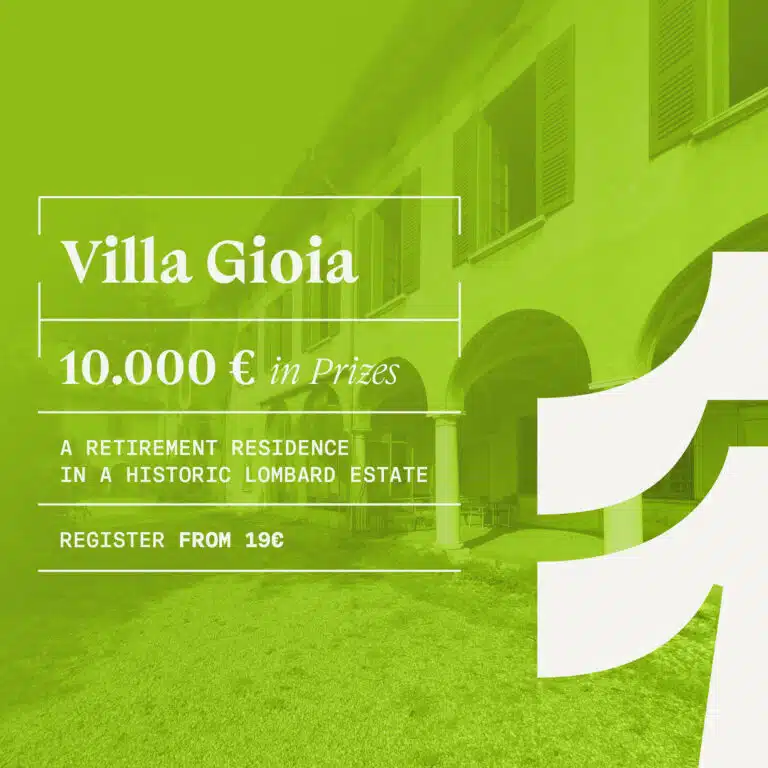 Villa Gioia Competition 2026 promotional graphic inviting architects and designers to propose innovative residential villa designs.