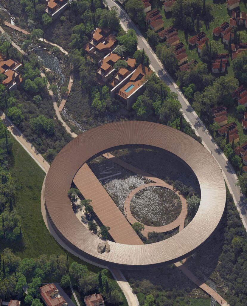 Aerial view of The Ring Istanbul showing its internal courtyard and surrounding residential development.