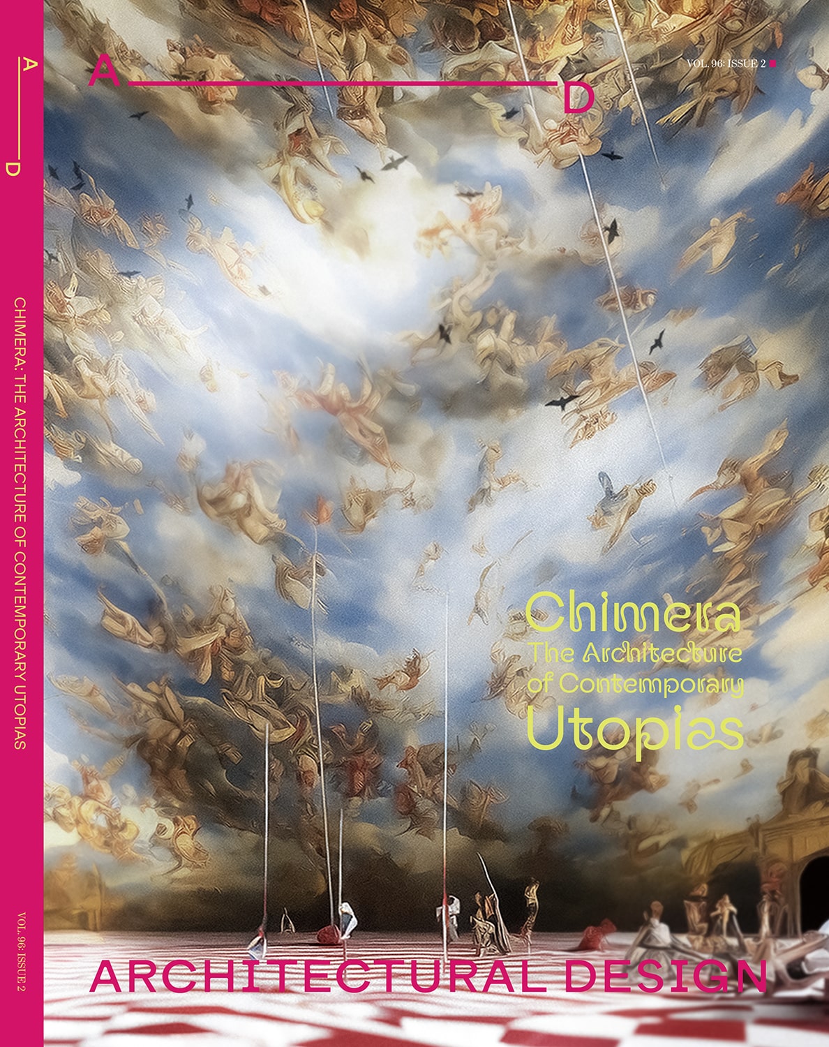 Chimera: The Architecture of Contemporary Utopias symposium poster at SCI-Arc exploring speculative and hybrid futures in architecture