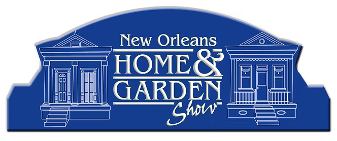 Logo of the New Orleans Home and Garden Show 2026 featuring home improvement and garden exhibition branding