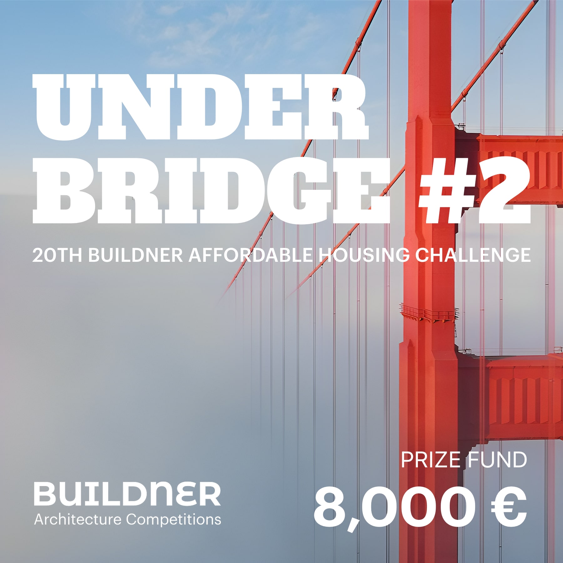 Underbridge housing competition visual exploring modular residential units integrated within infrastructure spaces beneath bridges.