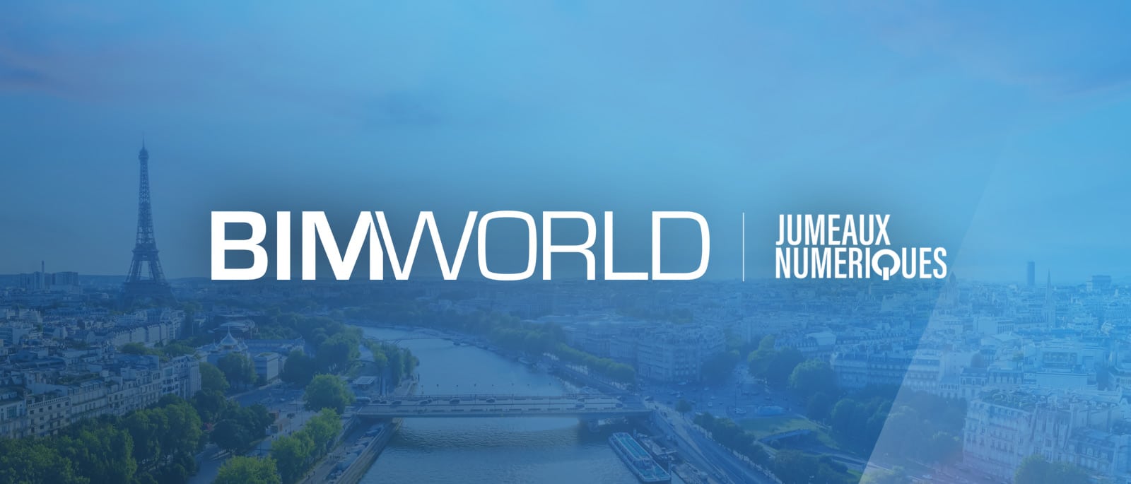 BIM World Paris 2026 event banner promoting digital innovation and BIM technologies in construction