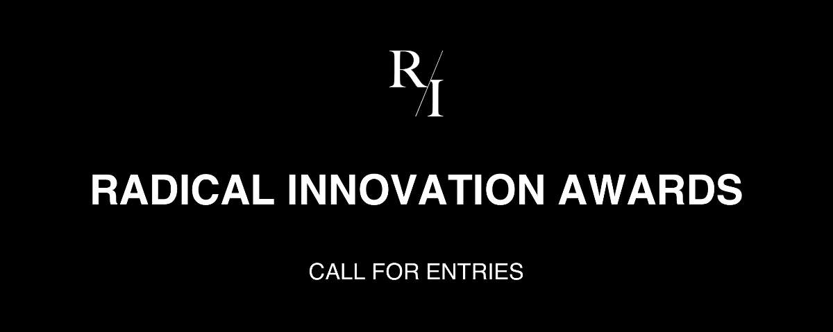 Radical Innovation Award 2026 promotional header graphic encouraging submissions for the international innovation and design competition.