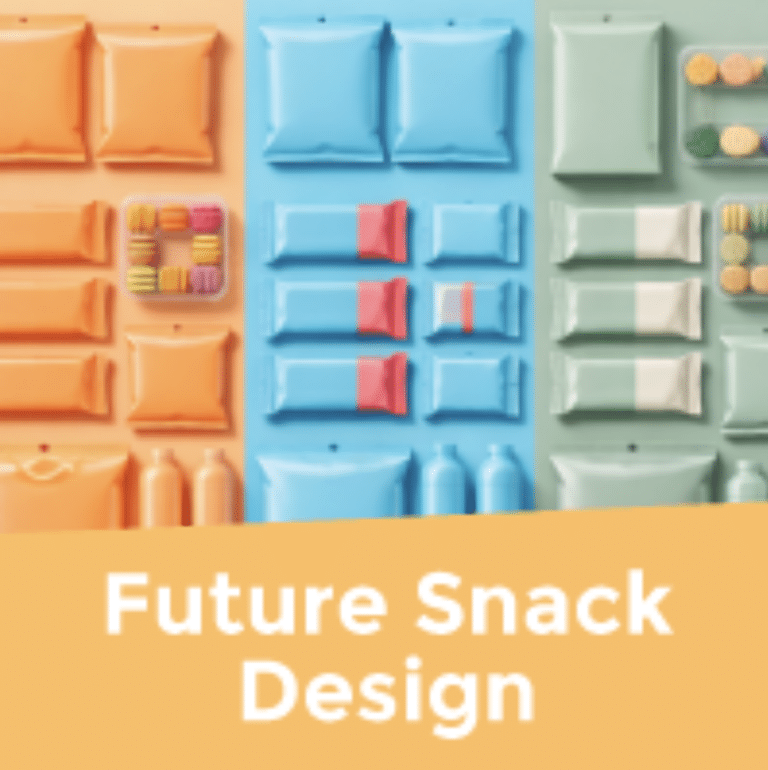 Future Snack Design Competition 2026 promotional graphic inviting designers to create innovative snack concepts for the future of food.
