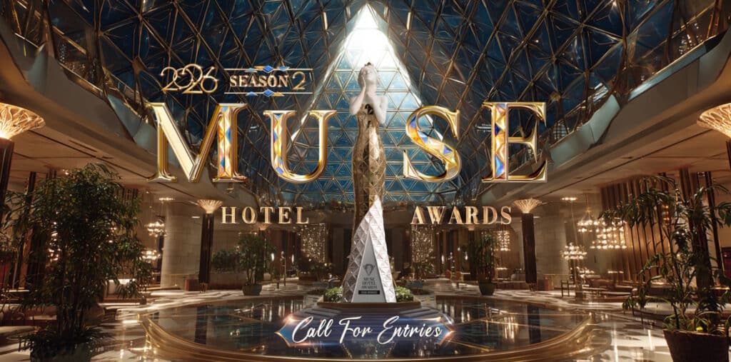 MUSE Hotel Awards 2026 official promotional banner recognizing global excellence in hotels, hospitality design, and guest experience