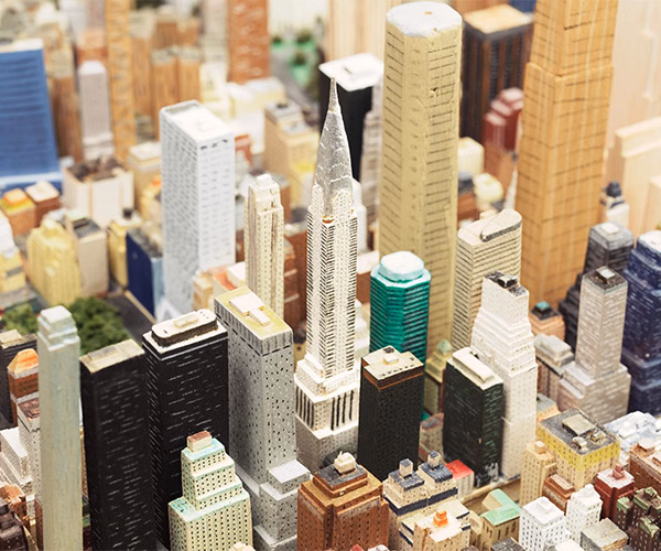 He Built This City exhibition image featuring Joe Macken’s handmade New York City model at the Museum of the City of New York