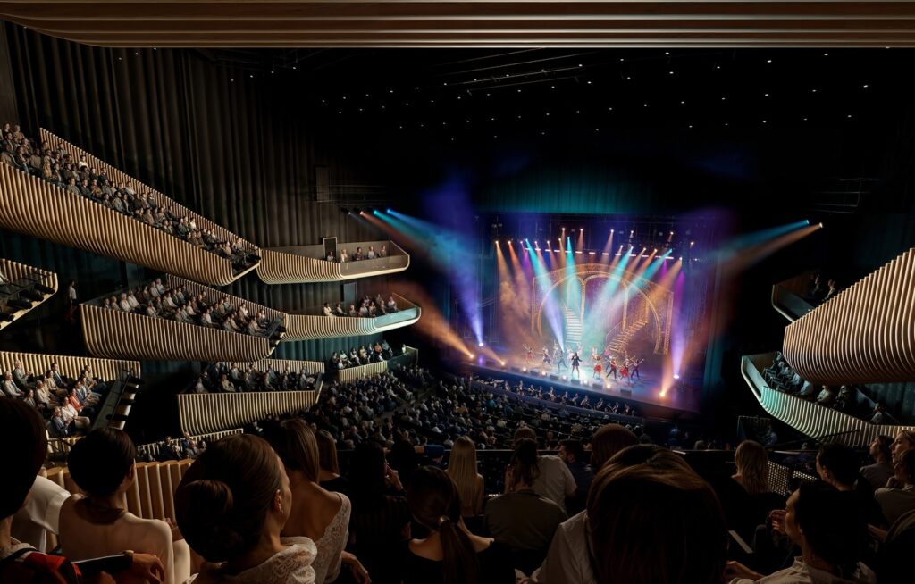 Grand Broadway theater interior at Tennessee Performing Arts Center during live performance