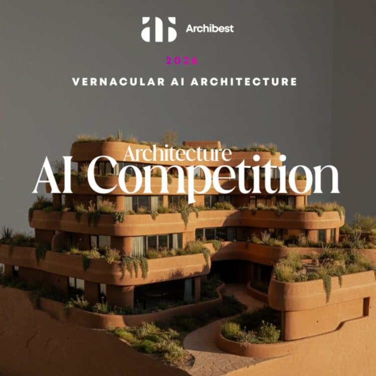 CA architecture competition promotional poster highlighting an international design challenge for architects and creative professionals in 2026