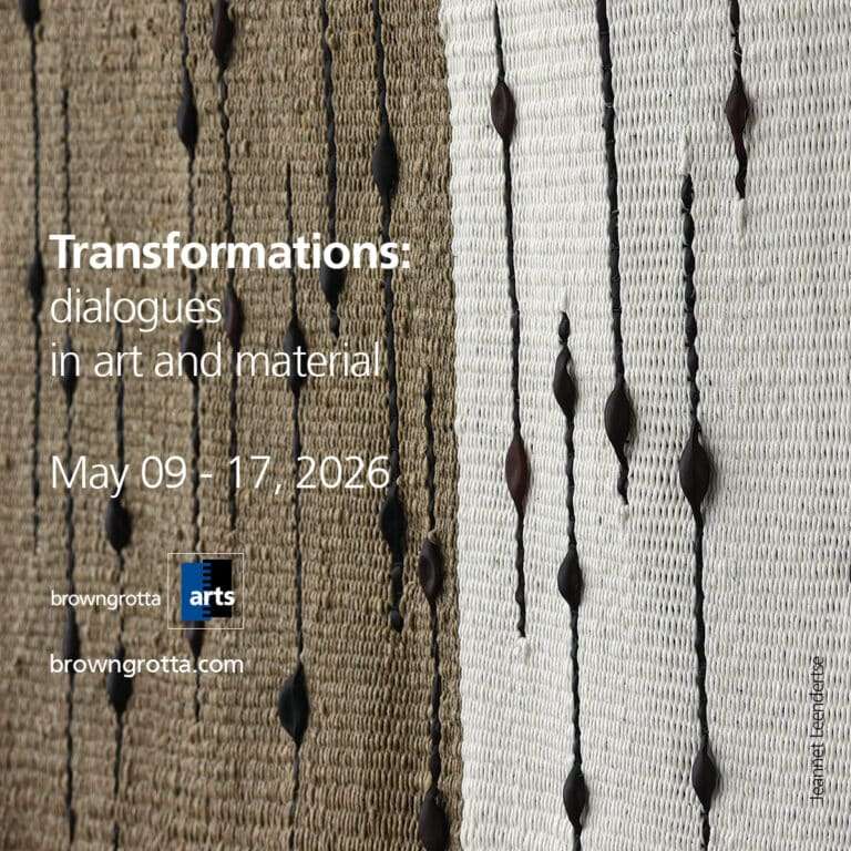 Jeannet Leendertse woven fiber artwork featured in Transformations Dialogues in Art and Material exhibition showcasing contemporary textile art and material experimentation