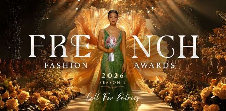 French Fashion Awards 2026 official promotional banner celebrating international excellence in fashion design, innovation, and emerging creative talent