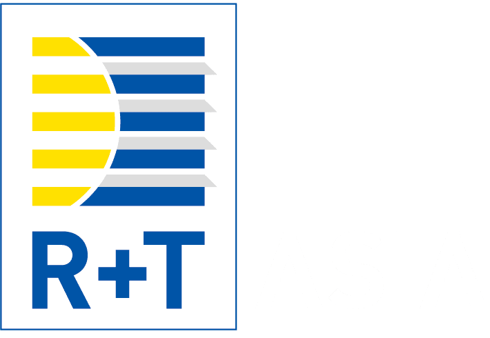 R+T Asia 2026 trade fair in Shanghai showcasing sun shading systems, doors, and gate technologies in a large exhibition hall.