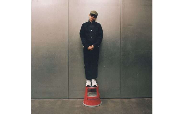 NIGO From Japan with Love exhibition promotional image at the Design Museum showcasing Japanese streetwear culture, fashion archives, and multidisciplinary design