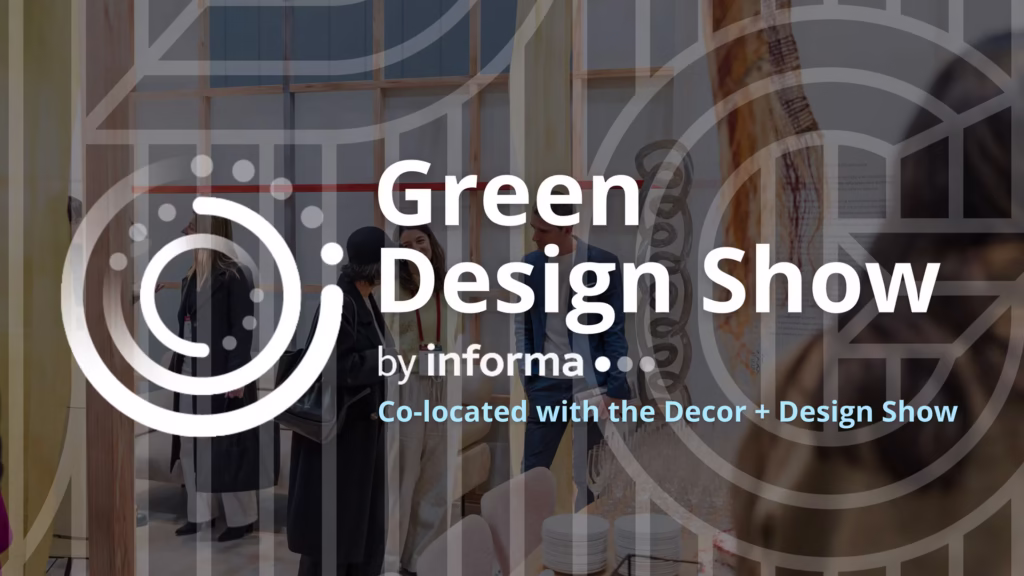 Decor + Design Show 2026 and Green Design Show promotional banner highlighting sustainable interior design, materials innovation, and Australian trade exhibition in Melbourne