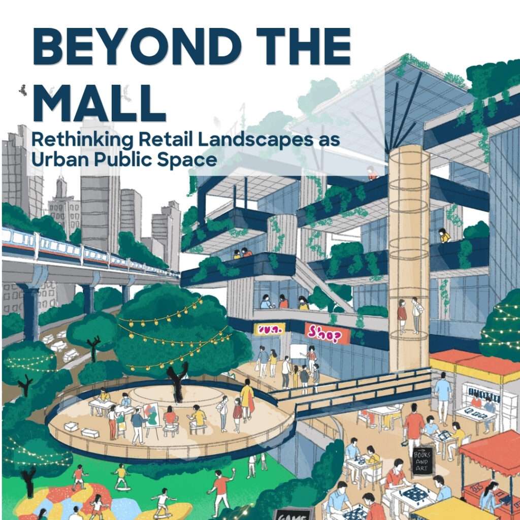 Designaddvance 2026 competition banner promoting the "Beyond the Mall" architecture challenge focused on reimagining retail landscapes as vibrant urban public spaces