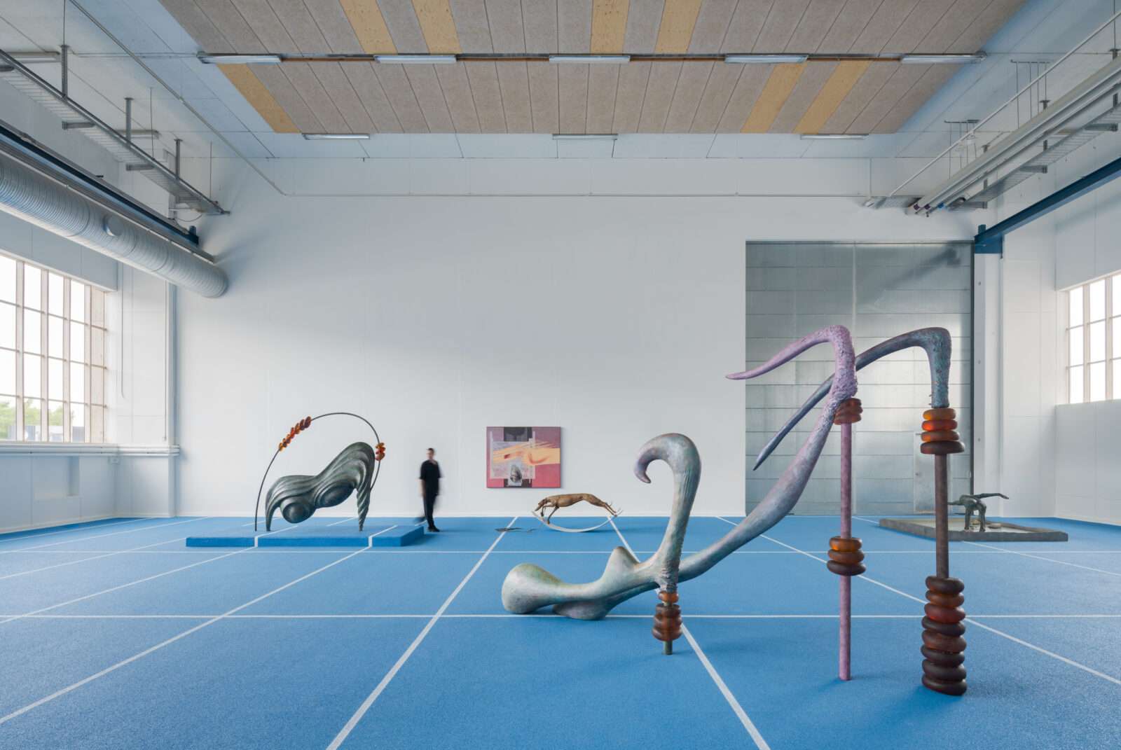 Camille Henrot Paper Planes exhibition installation at Copenhagen Contemporary featuring immersive contemporary art, sculptural forms, and architectural gallery spaces