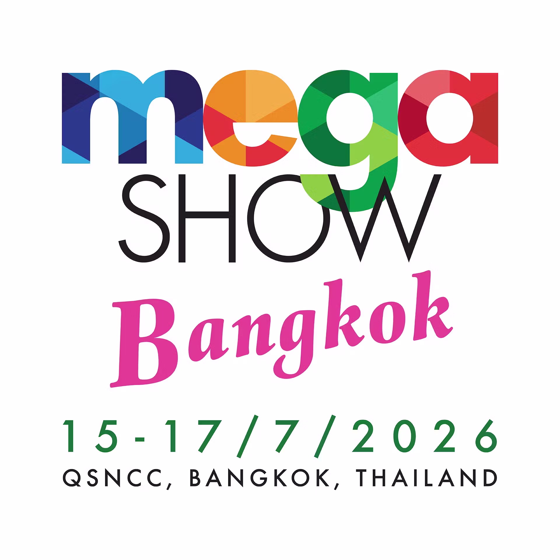 MEGA SHOW Bangkok 2026 promotional banner highlighting international trade, home décor, furniture, lifestyle products, and design industry exhibitions in Thailand