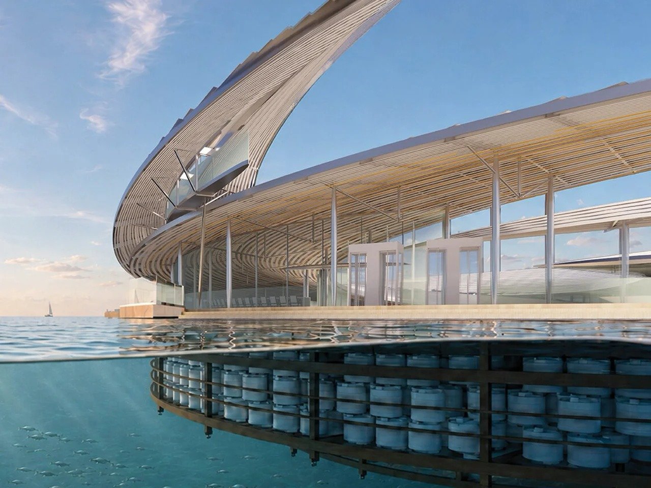 Ocean Vortex marine waste floating architecture
