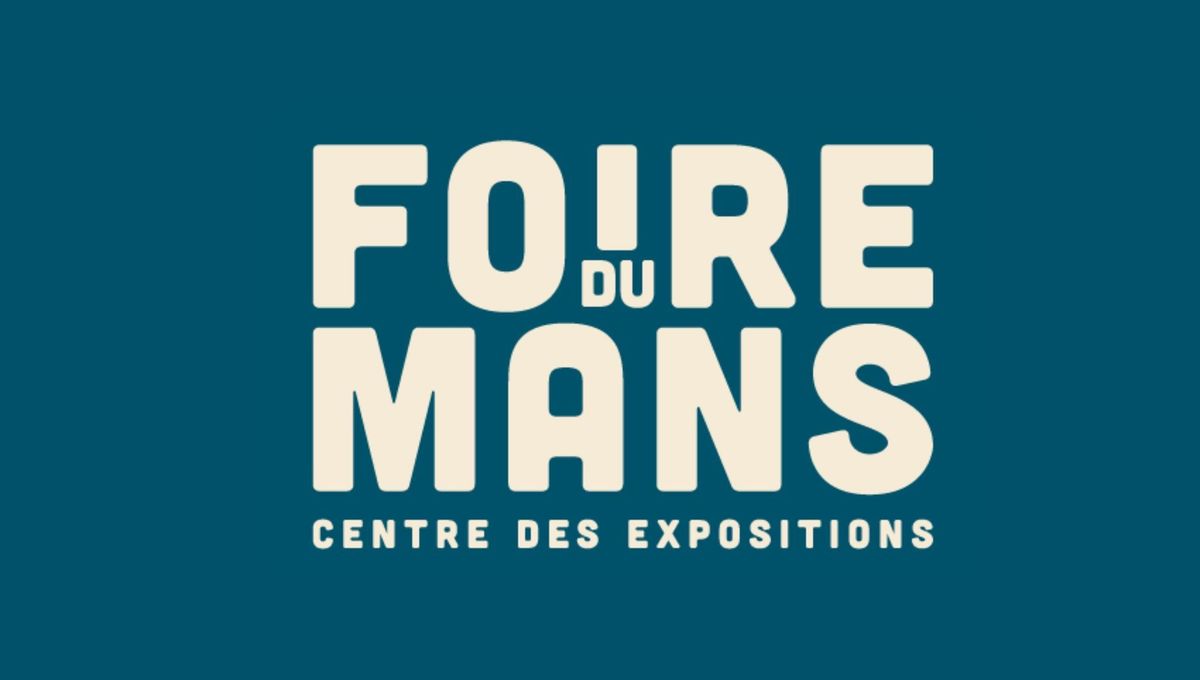 Foire du Mans 2026 promotional banner showcasing commercial exhibitions, agriculture, gastronomy, automotive displays, entertainment, and family activities in Le Mans, France