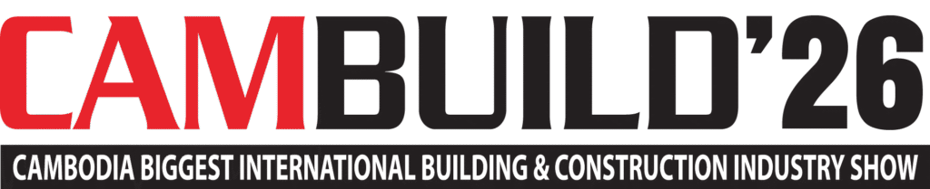 CAMBUILD 2026 official promotional banner showcasing construction materials, building technologies, M&E systems, smart solutions, and infrastructure development in Phnom Penh, Cambodia