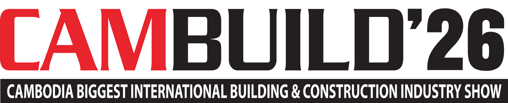 CAMBUILD 2026 official promotional banner showcasing construction materials, building technologies, M&E systems, smart solutions, and infrastructure development in Phnom Penh, Cambodia