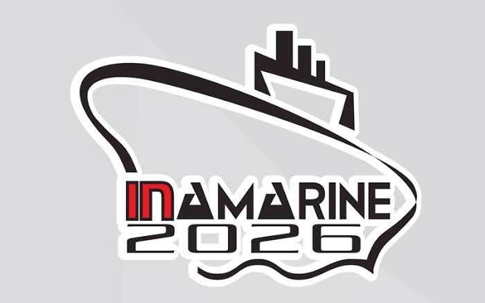 INAMARINE 2026 Indonesia maritime and offshore exhibition banner showcasing shipbuilding, shipyard technology, marine engineering, and port industry solutions in Jakarta