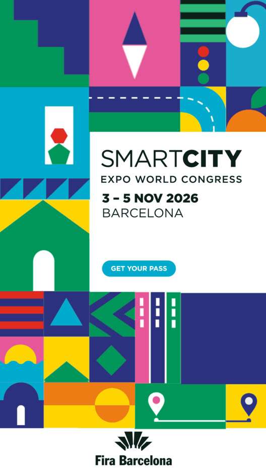 Smart City Expo World Congress 2026 official promotional banner showcasing smart cities, urban innovation, sustainable mobility, digital technologies, and future urban solutions in Barcelona, Spain