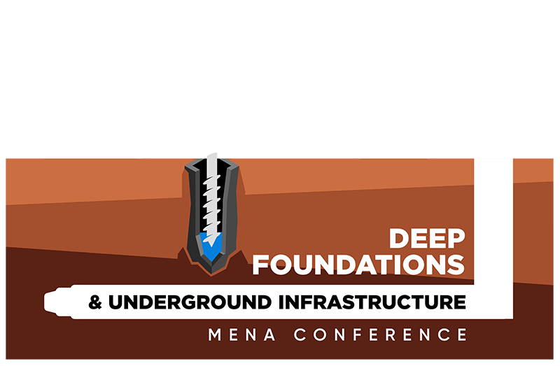 Deep Foundations & Underground Infrastructure MENA Conference 2026 official logo representing geotechnical engineering, deep foundations, tunneling, underground construction, and infrastructure development in Dubai, UAE