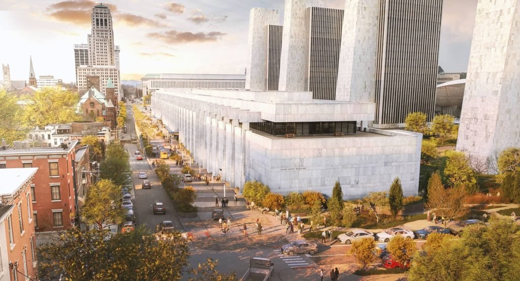 شرفة موجهة للمشاة مقترحة تحول جسر شارع سوان المهيمن عليه المرور