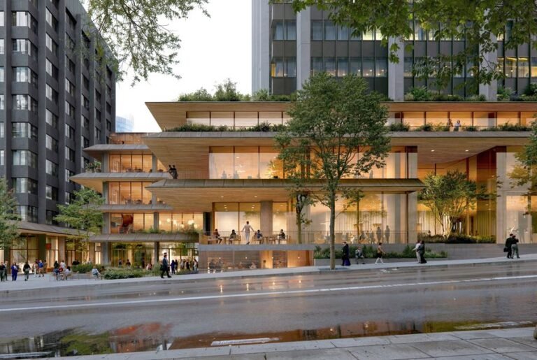 Concept image of the Mill Green adaptive reuse district in Perth
