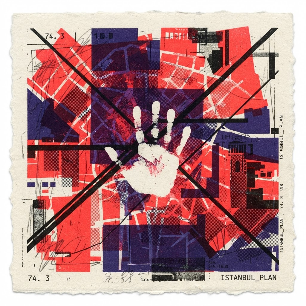 A hand presses a transparent overlay onto a city map, where heatmap colors bloom beneath fingertips — value rising in reds, falling in blues, the human touch both revealing and reshaping the pattern